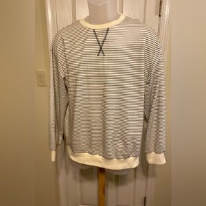 Striped Men's Sweater - Yellow and Green, Size: M